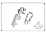 FMA EDC tool hang buckle stainless steel 8 in 1 key chain Portable gadgets Multi-function key clip M6009